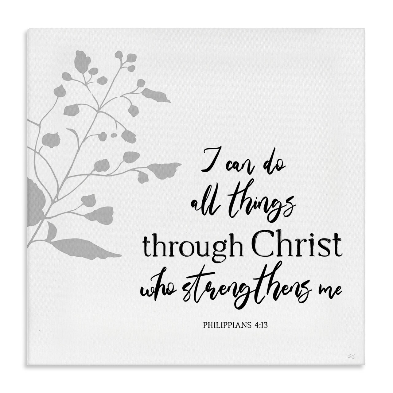 Stupell Industries All Things Through Christ Canvas By Val Rhodes